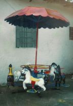 Carrossel de Cavalos Mirim c/ Cobertura (Cowboy)